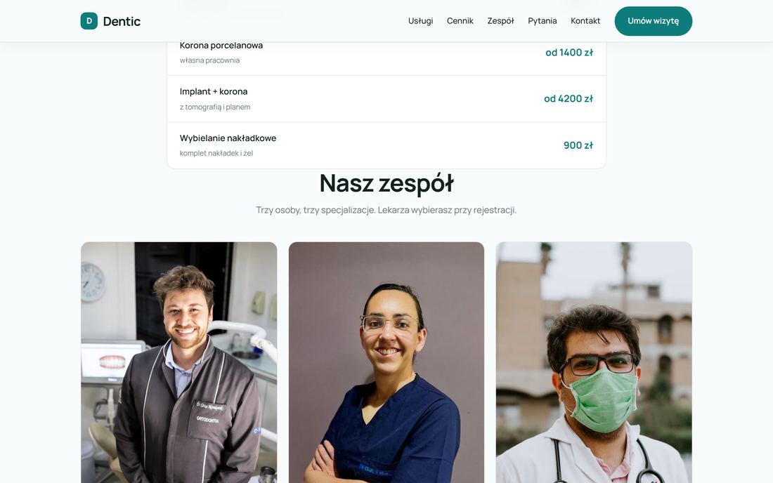 Strona utrzymywana i rozwijana po publikacji