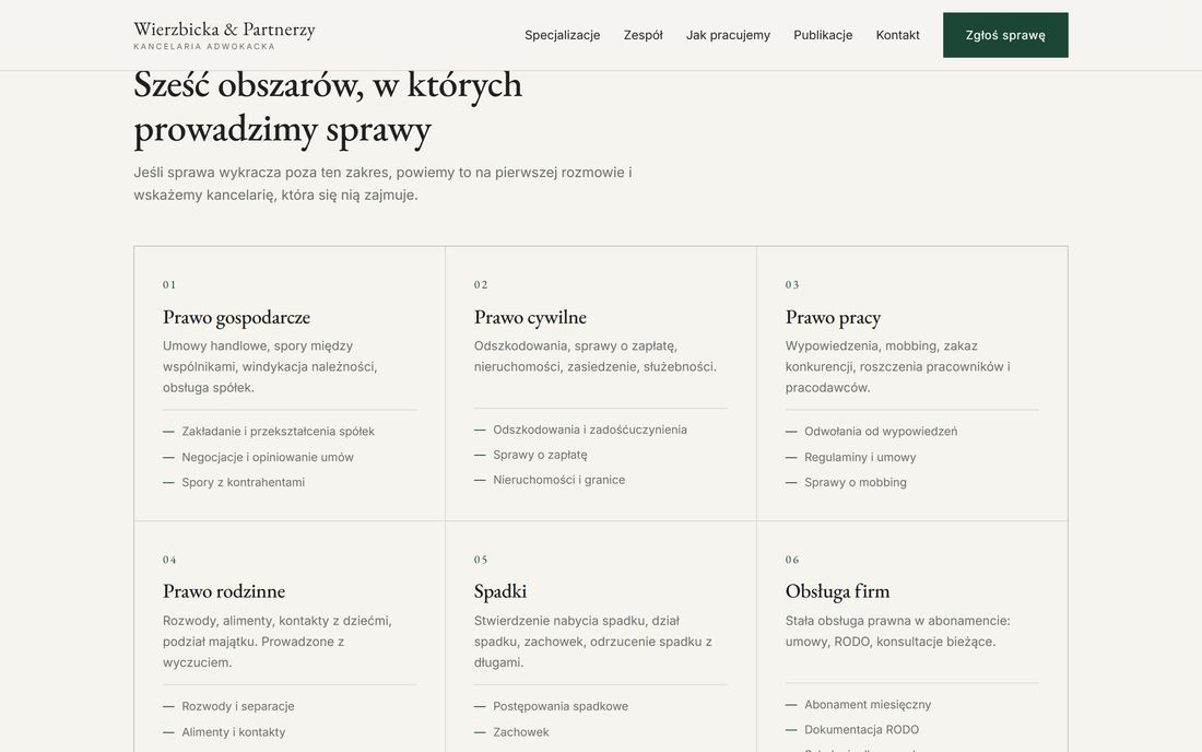 Sekcja oferty i cen